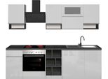 Dmora Cucina Completa Attiko Bianco Lucido, Modulabile Un Cassetto Italy