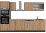 Vicco Cucina Componibile R-Line, 300 Cm Con Armadio Alto, Pt Rovere, Rovere Artigianale/Antracite