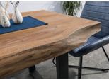 MASSIVMOEBEL24 | Tavolo Da Pranzo In Legno Di Sheesham - Decapato Naturale / Gambe Mikado Antracite Matt 200X100X79
