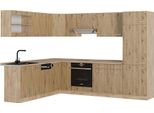 Vicco Cucina Angolare Completa R-Line, 227 X 287 Cm Senza Piano Di Lavoro, Rovere Artigianale/Rovere Goldkraft