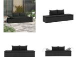 Vidaxl Lettino Da Sole Con Cuscino In Polirattan Nero - Lettino Da Sole - Lettini Da Sole - Lettini Da Sole - Lettini Da Sole