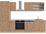 Vicco Cucina Componibile R-Line, 300 Cm Con Piano Di Lavoro, Rovere Artigianale/Rovere Goldkraft