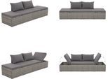 Vidaxl Lettino Da Giardino Grigio 195×60 Cm In Poly Rattan - Lettino Da Giardino - Lettini Da Giardino - Lettino Da Sole - Lettini Da Sole