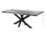 MASSIVMOEBEL24 | Tavolo Da Pranzo In Legno Di Mango - Laccato Naturale / Gambe Mikado Antracite Matt 200X100X79