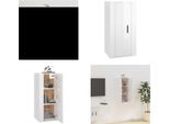 Vidaxl Mobile Tv A Parete Bianco Lucido 40X34,5X80 Cm - Mobile Tv A Parete - Mobile Tv A Parete - Mobile Tv - Console Tv