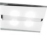Toplight Plafoniera Da Soffitto 4 Luci Mad Con Attacco E27, Struttura Cromo E Bianca, Design Moderno 70X50X10Cm