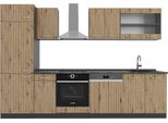 Vicco Cucina Componibile R-Line, 300 Cm , Pt Antracite, Rovere Artigianale/Antracite