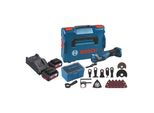 Bosch Gop 18V-34 Multi Cutter Professionale A Batteria 18 V Starlock Plus + 2X Batteria Ricaricabile 5,0 Ah + Caricatore + 17 Accessori + L-Boxx