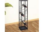 The Living Store Portabottiglie Per 8 Bottiglie In Metallo