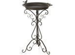 Moritz Bagno Per Uccelli Bagno Per Uccelli Marrone Con Piccoli Uccelli Sulla Ciotola Dell'acqua Altezza 74 Cm