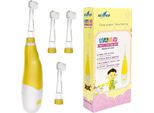 Spazzolino Sonico Seago SG-902, Spazzolini Collegabili: 4 Pezzi, Spazzolino Sonico Per Bambini Giallo