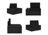 Vidaxl Divano Angolare Modulare Con Bracciolo (Destra) In Poly Rattan Nero - Divano Angolare Modulare - Divano Angolare Modulare - Divano Angolare Modulare - Divano Angolare Modulare - Divano Angolare Modulare