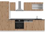 Vicco Cucina Componibile R-Line, 300 Cm , Pt Antracite, Rovere Artigianale/Bianco