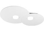 Toplight Plafoniera Da Soffitto Rotonda 2 Luci Cloud Con Attacco GX53, Struttura Colore Bianca, Design Moderno 50X35X3Cm
