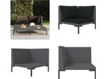 Vidaxl Divano Da Giardino Con Cuscino Mezzo Rotondo In Poly Rattan - Divano Da Giardino - Divani Da Giardino - Divano - Divano Da Esterno