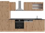 Vicco Cucina Componibile R-Line, 300 Cm , Pt Antracite, Rovere Artigianale/Rovere Goldkraft