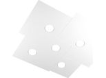 Toplight Plafoniera Da Soffitto Quadrata 5 Luci Plate Con Attacco GX53, Struttura Colore Bianco, Design Moderno 73X67X3Cm