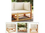 The Living Store Divano Angolare Da Giardino Con Cuscini In Legno Massiccio Di Acacia