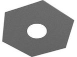 Toplight Plafoniera Da Soffitto Esagonale Hexagon 1 Luce Con Attacco GX53, Struttura Colore Antracite, Design Moderno 25X29X3Cm
