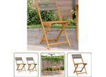 The Living Store Sedie Da Bistrot 2 Pz. Legno Massiccio Grigio Di Acacia E Corda