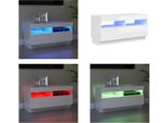 Vidaxl Mobile Tv Con Luci Led Bianco Lucido 80X35X40 Cm - Mobile Tv - Mobili Tv - Mobile Tv Con Led - Mobili Tv
