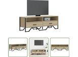 The Living Store Mobile Tv Rovere Sonoma 122X34X41 Cm Materiale Legno