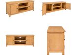 Vidaxl Mobile Tv 110X35X44 Cm In Rovere Massiccio - Mobile Tv - Mobili Tv - Mobili Tv - Lowboard - Lowboard