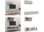 Vidaxl Set Di Mobili Tv 3 Pezzi In Legno Grigio Cemento - Set Di Mobili Tv - Set Di Mobili Tv - Parete Attrezzata - Parete Attrezzata