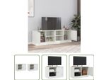 The Living Store Mobili Tv 2 Pz. Bianco 67X39X44 Cm Acciaio
