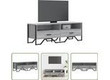 The Living Store Mobile Tv Grigio Sonoma 122X34X41 Cm Materiale Legno