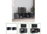 The Living Store Mobili Tv 2 Pz. Antracite 67X39X44 Cm Acciaio