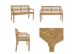 Vidaxl Panca Da Giardino Batavia 120 Cm In Teak - Panca Da Giardino - Panche Da Giardino - Panche Da Terrazza - Panche Da Terrazza