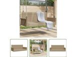 The Living Store Panca Sospesa Beige 119X56X48 Cm Poly Rattan