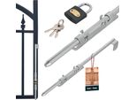 Kotarbau® Catenaccio Per Cancello 500 Mm Zincato Larghezza 21 Mm Con Lucchetto Catenaccio Catenaccio Lungo Catenaccio Per Porta Bloccabile Catenaccio Per Cancello Esterno Cancello Da Giardino