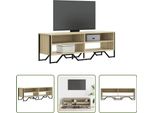 The Living Store Mobile Tv Rovere Sonoma 122X34X41 Cm Materiale Legno