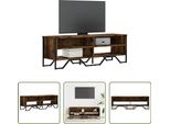 The Living Store Mobile Tv In Rovere Fumé 122X34X41 Cm Materiale In Legno