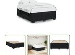 The Living Store Struttura Letto Nera 140X200 Cm In Velluto
