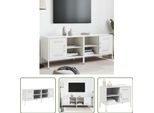 The Living Store Mobili Tv 2 Pz. Bianco 68X39X50,5 Cm Acciaio