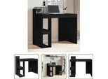 The Living Store Scrivania Nera 103,5X56,5X94 Cm Materiale A Base Di Legno