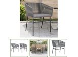 The Living Store Sedie Da Giardino 2 Pezzi Con Cuscino In Poly Rattan Grigio