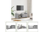 The Living Store Mobile Tv Grigio Sonoma 100X35X40 Cm Materiale Legno