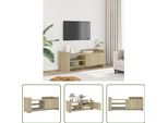 The Living Store Mobile Tv Rovere Sonoma 100X35X40 Cm Materiale In Legno