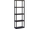 Dmora Armadio Da Esterno Aurelian 30X60X176H Cm Nero Antracite, 4 Vani Resistente Ai Raggi Uv, Impermeabile Italy