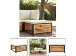 The Living Store Sgabello Da Giardino Con Cuscino 68X68X30 Cm In Legno Massiccio Di Acacia