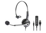 Hamlet HHEADM-UJM Cuffia E Casco Cuffia Cablata Cuffia Per Ufficio/Centro Decall Usb Tipo A Nero