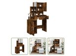 The Living Store Comodino Con Mobile In Rovere Fumé 80X35X132 Cm