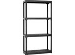 Dmora Armadio Da Esterno Akay 30X70X133H Cm Nero Antracite, 3 Vani Resistente Ai Raggi Uv, Impermeabile Italy