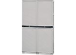 Dmora Armadio Da Esterno Allain 39X100X172H Cm Grigio Chiaro, 2 Ante Resistente Ai Raggi Uv, Impermeabile Italy