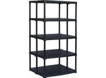 Dmora Armadio Da Esterno Aurelian 78X90X176H Cm Nero Antracite, 4 Vani Resistente Ai Raggi Uv, Impermeabile Italy