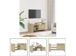 The Living Store Mobile Tv Rovere Sonoma 80X35X40 Cm Materiale In Legno